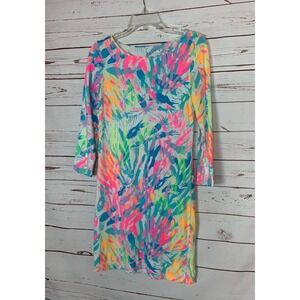 Lilly Pulitzer Women's XXS Extra Extra Small White Pink Blue Marlowe Cute Dress